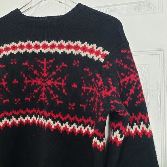 J Crew Handknit Lambswool Sweater Vintage Y2K Winter Pullover Womens Sz Large - Picture 4 of 9